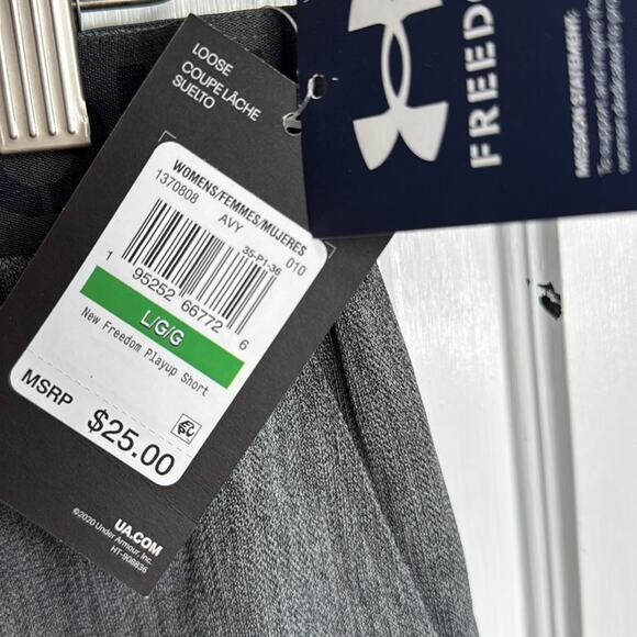 Under Armour Shorts Women’s Freedom Play Up Knit in Grey NEW with Tag W1669 Sz L - Picture 5 of 8